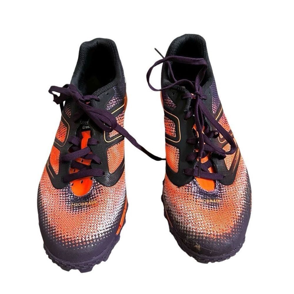 Reebok CrossFit H20 drain, Dura grip athletic shoes orange purple black size 6